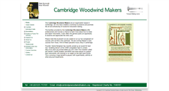 Desktop Screenshot of cambridgewoodwindmakers.org